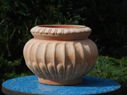 Italiensk Terracottakruka Cachepot Decorato vacker Italiensk kruka för trädgård