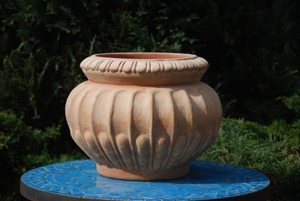 Italiensk Terracottakruka Cachepot Decorato vacker Italiensk kruka för trädgård