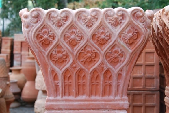 Orientalisk kruka cesta venezia handgjord i frosttålig terracotta från Toscana
