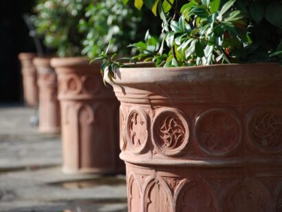 Italiensk Terracottakruka Vaso Korint frosttåliga krukor från toscana cadabra