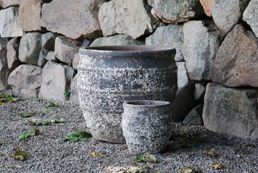 Colosseo Dolomite stora utekrukor planteringskärl terrakottakrukor