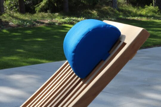 Solstol Bali teak för uteplatsen, trädgården och poolen nackkudde sunbrella 2