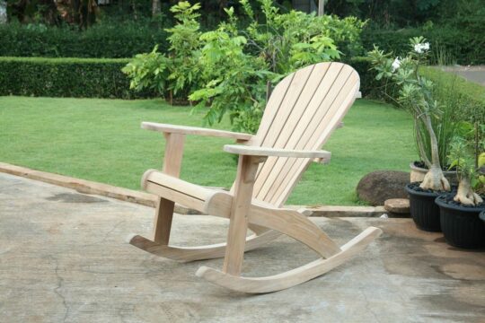 adirondackstol gungstol i teak solstol loungemöbler för trädgården och uteplatsen