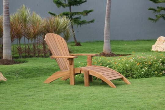 adirondack stol i teak new england design för trädgård uteplats solstol