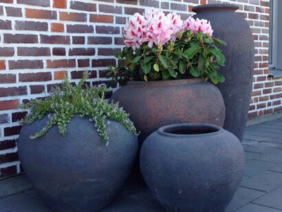 stora planteringskarl vaso vecchio fired earth laga urnor och krukor i frosttaligt stengods